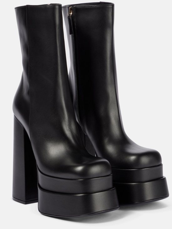 Versace Shoes - VERSACE LEATHER ANKLE BOOTS